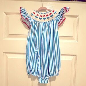 Poppy Kids Co patriotic popsicle bubble; Size 24mo